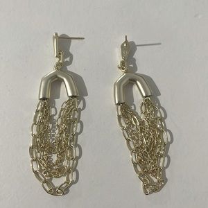 Kendra Scott Chain Earrings Bright Gold